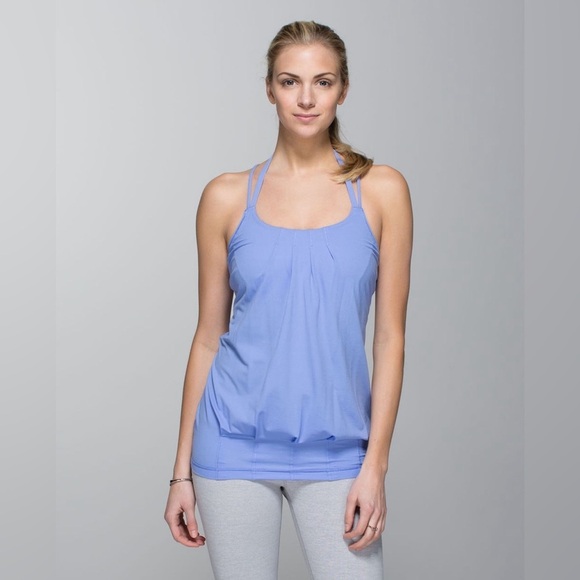 Lululemon Flow & Go Tank Top Lullaby Blue/Purple Unpadded Bra Size 4 - Picture 1 of 6